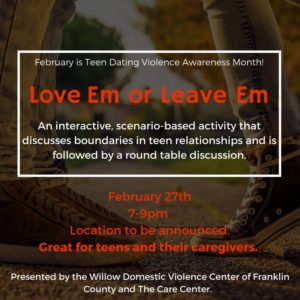 Willow Domestic Violence Center Events - Love Em Or Leave Em